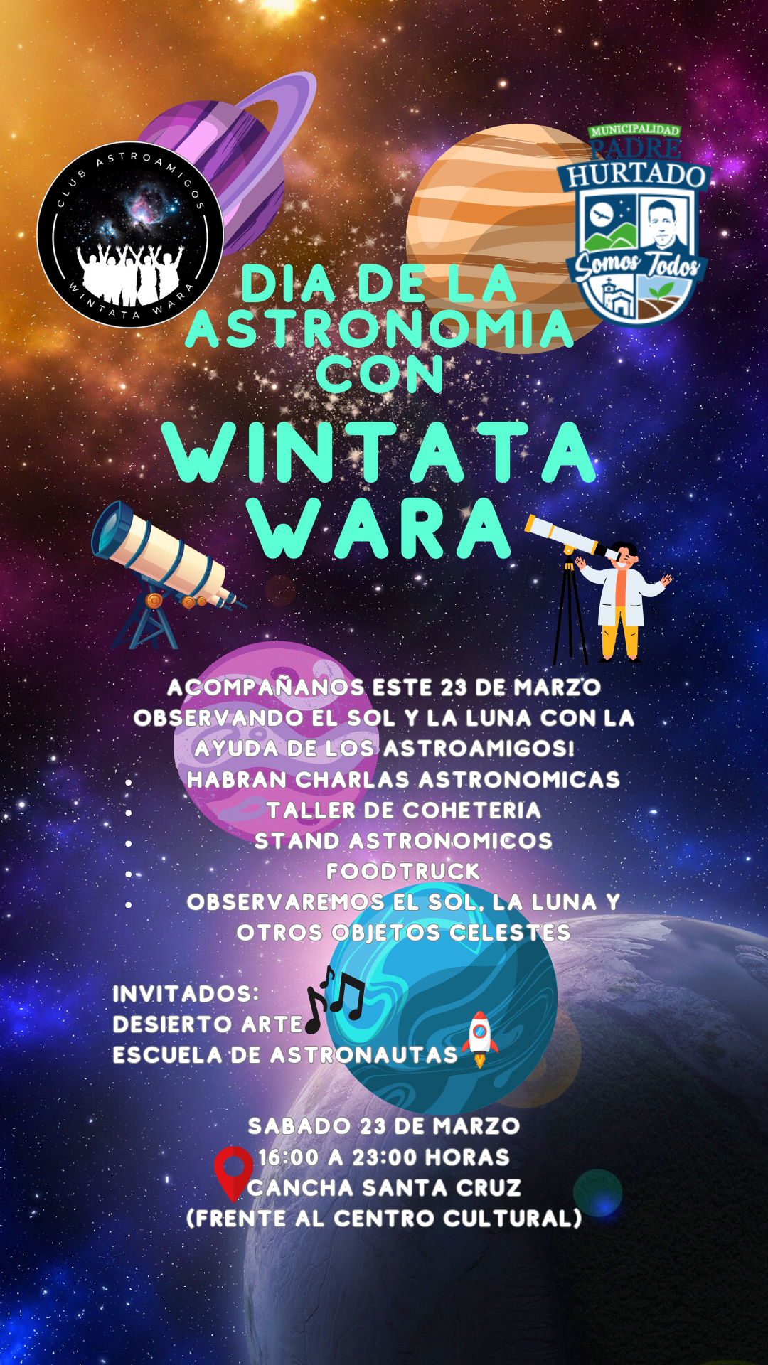Actividad astronómica con el Club Astroamigos “Wintata Wara”